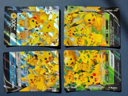 POKEMON! Pikachu V-Union SwSH Black Star Promo Set of 4 SWSH139 SWSH140 SWSH141 - Image 1