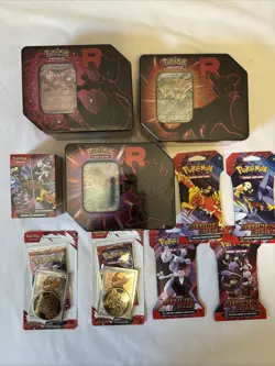 Pokemon Bundle: Destined Rivals Booster Bundle, Packs And Team Rocket Tins, - Image 1