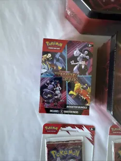 Pokemon Bundle: Destined Rivals Booster Bundle, Packs And Team Rocket Tins, - Image 5