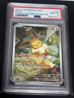 PSA 10 GEM MINT Eevee 173/SVP Black Star PROMO Prismatic Evolutions ETB Pokemon - Image 1
