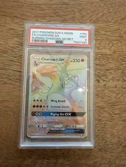 2017 Pokemon Sun & Moon FA/Charizard GX Burning Shadows-Secret #150 PSA 9 Mint - Image 1