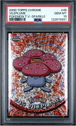 2000 Topps Chrome Pokemon Vileplume T.V. Sparkle PSA 10 - Image 1