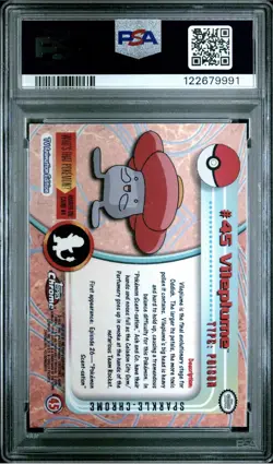 2000 Topps Chrome Pokemon Vileplume T.V. Sparkle PSA 10 - Image 2