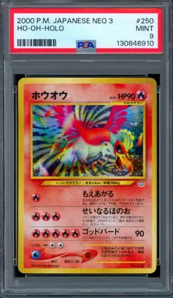 PSA 9 Pokemon 2000 Japanese Neo 3 Revelation Ho-Oh Holo #250 - Image 1
