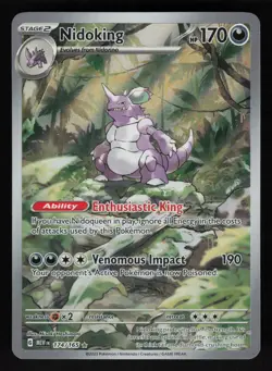 Nidoking 174/165 SV: Scarlet & Violet 151 Illustration Rare Pokemon TCG Card NM - Image 1