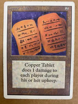 MTG 1x Copper Tablet Unlimited OLD SCHOOL Magic the Gathering Card x1 HP - Image 1