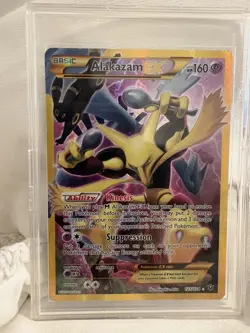 Pokemon Alakazam EX Secret Rare Full Art Holo 125/124 Fates Collide TCG Card - Image 1