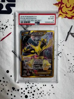 PSA 6 EX-MT Alakazam EX 125/124 Fates Collide Secret Rare Full Art Holo Pokemon - Image 1