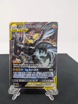 Pokemon Pikachu & Zekrom GX TCG Sun & Moon Team Up SM168 Holo Card - Image 1