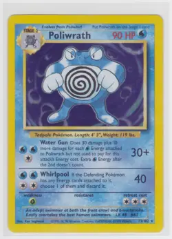 Poliwrath Base Set 2 Holo Rare Pokemon TCG Card 15/130 Unlimited Edition LP - Image 1