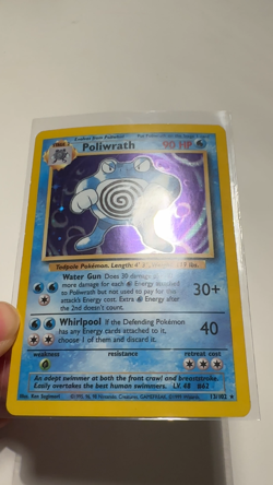 Poliwrath Base Set 2 Holo Rare Pokemon TCG Card 15/130 Unlimited Edition LP - Image 2