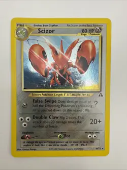 Scizor 10/75 Neo Discovery Holo Rare Vintage Pokemon Card - Image 3
