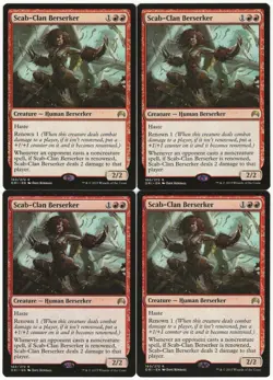 MTG Scab-Clan Berserker x4 Magic Origins Rare NM Playset - Image 1