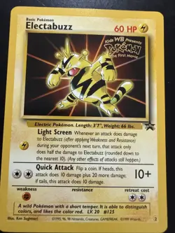 Pokemon Electrabuzz CCG #2 WB Movie Promo Black Star TCG - Image 1