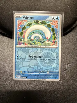 Pokemon TCG Wiglett 051/182 Paradox Rift Reverse Holo Common NM - Image 1