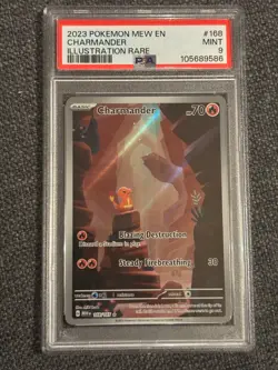 Pokemon TCG Mint PSA 9 Charmander 168/165 S&V 151 Illustration Rare - Image 1