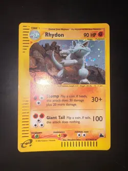 2003 Pokemon Skyridge Rhydon Holo #H27/H32 Eng EXCELLENT+ - Image 2