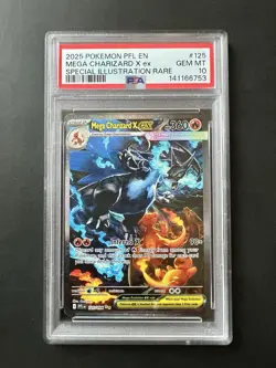 PSA 10 MEGA CHARIZARD EX 125/094 Phantasmal Flames Graded Pokemon Card Gem mint - Image 1