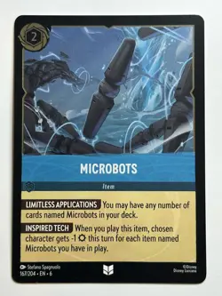 Microbots Cold Foil Azurite Sea 167/204 NM Lorcana Card - Image 1