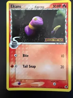 Ekans 47/101 EX Dragon Frontiers Stamped Reverse Holo Pokemon Card NM - Image 1