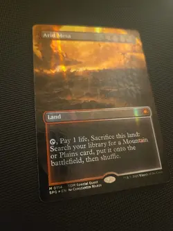 Arid Mesa- Tarkir Dragonstorm Borderless Dragonscale Foil (SPG 114) MTG - Image 5