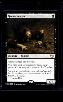 2016 MTG Magic the Gathering LIST The List Reprints #59 Gravecrawler - Image 1