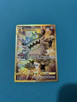 Galarian Perrserker 205/192 GOLD Secret Rare Rebel Clash Pokemon TCG - Image 1