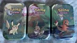 Pokemon TCG Kanto Friends Mini Tins Set of 3 Brand New Sealed! - Image 1