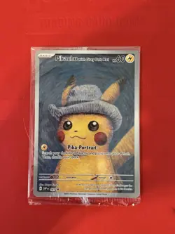 Pokemon Van Gogh Pikachu with Grey Felt Hat SVP Black Star Promo 085 SEALED - Image 1