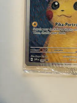 Pokemon Van Gogh Pikachu with Grey Felt Hat SVP Black Star Promo 085 SEALED - Image 3