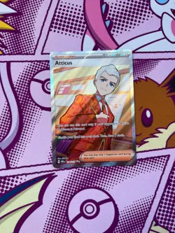 Pokemon TCG - Atticus 134/131 - Prismatic Evolutions - Full Art Trainer - NM/M - Image 1
