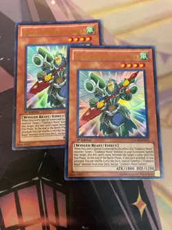YUGIOH - GLADIATOR BEAST LANISTA X2 - ULTRA RARE - NM - LCGX - 1ST ED - Image 1