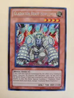 Yugioh! Gladiator Beast Hoplomus LCGX-EN239 Secret Rare 1st Ed LP - Image 1