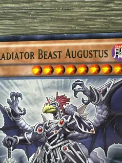 Gladiator Beast Augustus - PRIO-EN030 LP 1st Edition Rare NM YuGiOh - Image 2