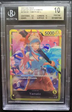 2022 One Piece Starter Deck 9 Yamato Secret Rare #ST09-001 BGS 10 Pristine - Image 2