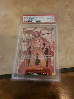 2024 ONE PIECE OP09-EMPERORS IN THE NEW WORLD #118 GOL D. ROGER ALT ART PSA 10 - Image 1