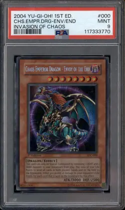2004 Yu-Gi-Oh! Chaos Emperor Dragon Envoy of the End 1st Edition PSA 9 - Image 1