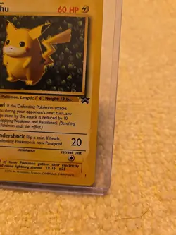 Pokemon. Trading Cards RARE Pikachu #1 Black Star Promo With Red Cheeks - Image 3