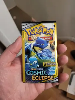 Pokemon Sun & Moon Cosmic Eclipse 3 Card Booster Pack New Sealed - Image 1