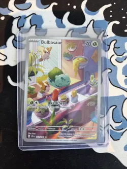 Pokemon TCG Bulbasaur Stellar Crown Illustration Holo Card 143/142 - Image 1