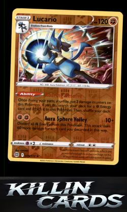 Reverse Holofoil Lucario 079/172 Pokemon Holo Rare SWSH09: Brilliant Stars Card - Image 1