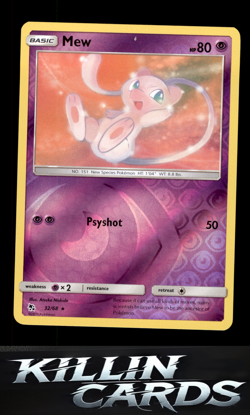 Reverse Holofoil Mew 32/68 Pokemon Rare Hidden Fates Card NM - Image 1