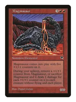 Magmasaur MTG Tempest Rare LP Lightly Played Single Card - Image 1