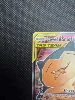 EEVEE & SNORLAX GX Tag Team Black Star Promo SM169 NM Pokemon Card 2019 - A - Image 3
