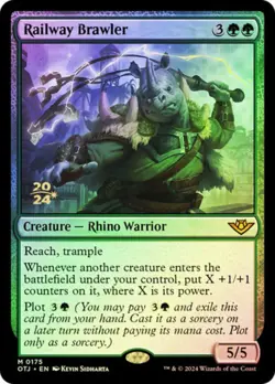 1x Railway Brawler - Foil Moderate Play MTG Magic - Kid Icarus - - Image 1