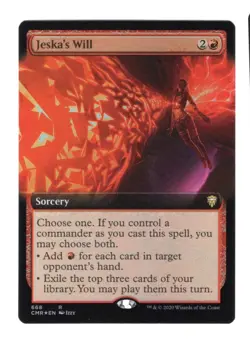 Mtg Jeska's Will (Extended Art) Commander Legends Foil NM Mint Condition Magic - Image 1