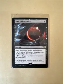 MTG Insatiable Avarice OTJ 0091 R NM Regular - Image 1