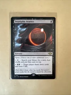 MTG Insatiable Avarice OTJ 0091 R NM Regular - Image 2