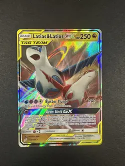 Latias & Latios GX 113/181 Sm-Team Up Holo Tag Team Pokemon LP - Image 2