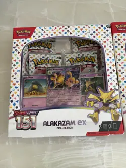 3 Pokemon Alakazam EX TCG Scarlet and Violet 151 Collection Box - Image 3